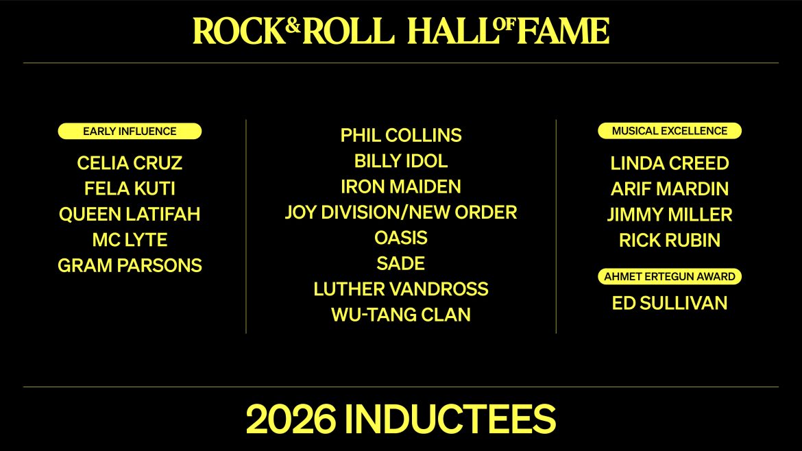 2026 Rock n Roll Hall Of Fame winners